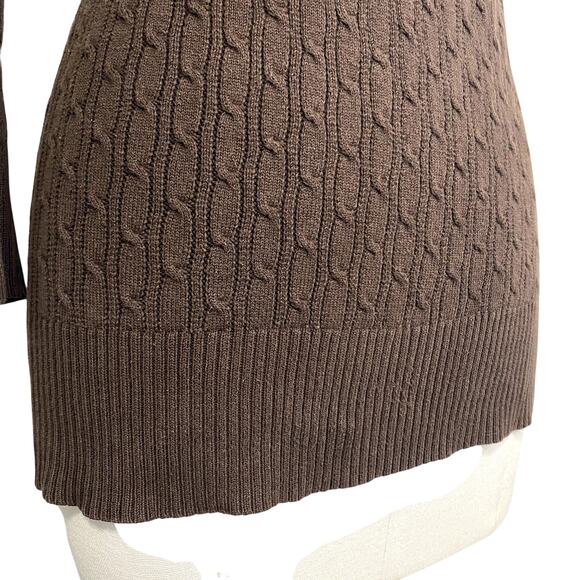 Beautiful VIntage 2000's Gap Brown Autumn Cable Knit Sweater - Picture 6 of 14
